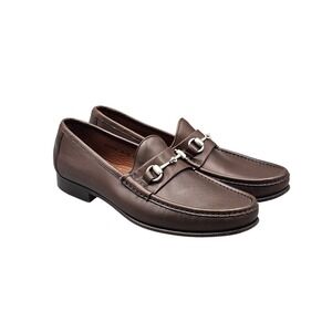 Allen Edmonds Men's Size‎ 8 D EUC Verona II Brown Leather Horsebit Dress Loafers